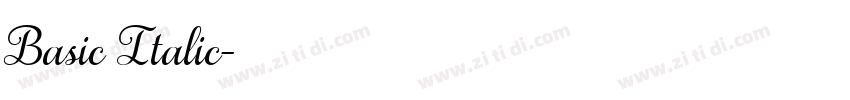 Basic Italic字体转换 Basic Italic字体转换